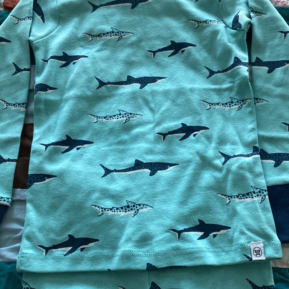 NWOT Honest baby 2 pc matching shark pj set - Picture 2 of 5